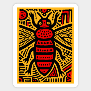 Tribal Psychedelic Insect Sticker